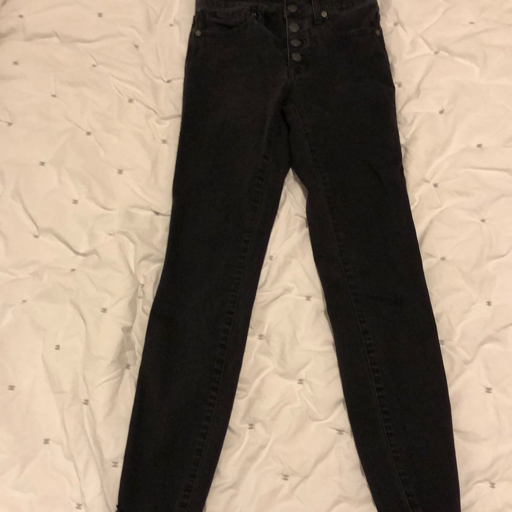 9” high rise Madewell black jeans